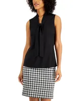 Kasper Women's Sleeveless Tie-Neck Top