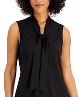 Kasper Women's Sleeveless Tie-Neck Top