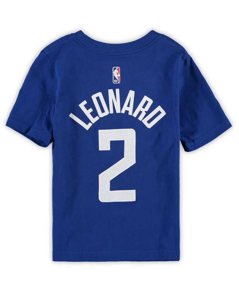 Preschool Girls and Boys Kawhi Leonard Royal La Clippers Team Name Number T-shirt