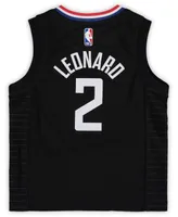 Preschool Girls and Boys Kawhi Leonard Black La Clippers 2020/21 Fast Break Replica Jersey - Statement Edition