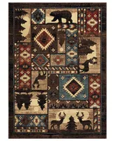 Global Rug Designs Teton Bear 7'10" x 10'5" Area Rug