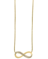 Effy Diamond Infinity Pendant Necklace (1/8 ct. t.w.) in 14k Yellow Gold