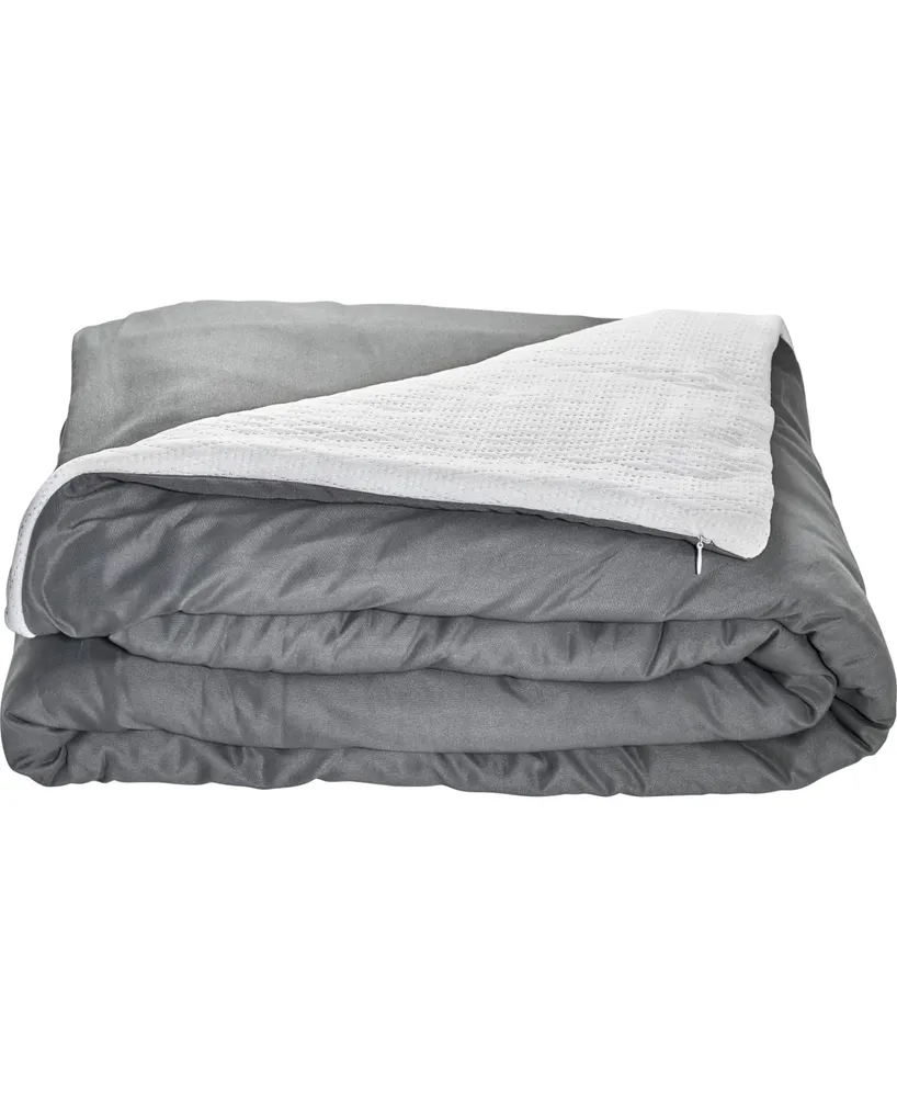 Tranquility 18lb Weighted Plush Blanket, Gray