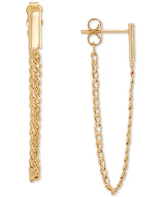 Chain Drop Earrings in 10k Gold