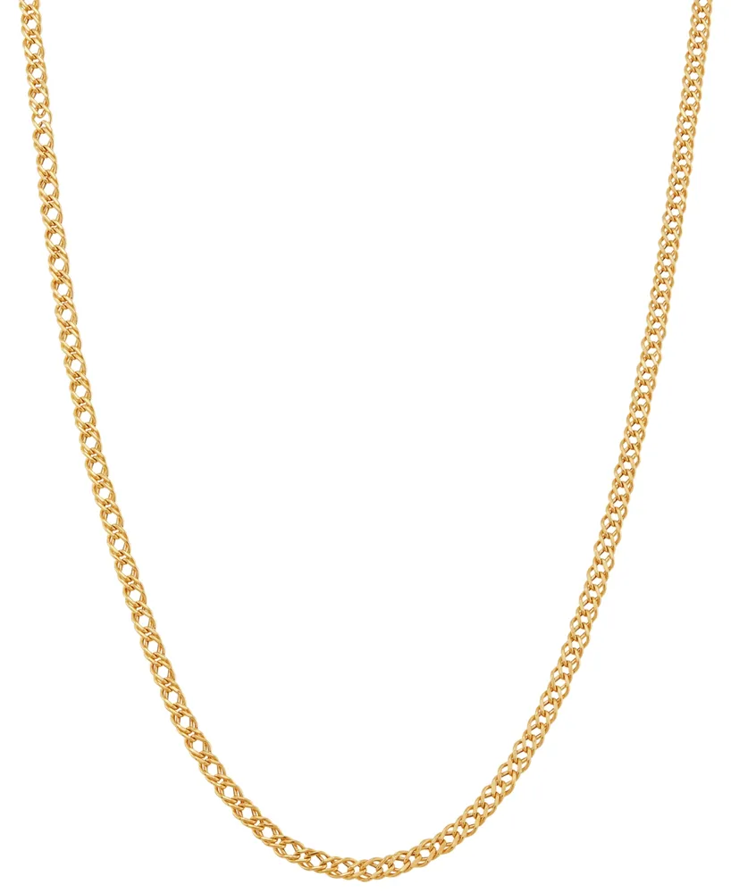 Italian Gold Double Curb Link 18" Chain Necklace (3-1/2mm) in 10k Gold