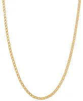 Italian Gold Double Curb Link 18" Chain Necklace (3-1/2mm) in 10k Gold