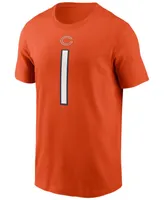 Men's Justin Fields Orange Chicago Bears 2021 Nfl Draft First Round Pick Player Name Number T-shirt