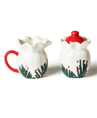 Balsam and Berry Ruffle Cream and Sugar Set