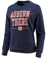 Women's Navy Auburn Tigers All Day Fleece Raglan Pullover Sweatshirt