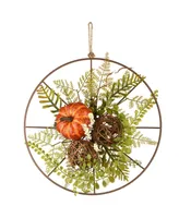 National Tree Company 13" Harvest Flower Circular Decoration