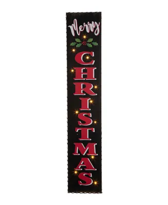 Glitzhome Lighted Wooden Christmas Porch Sign, 42"