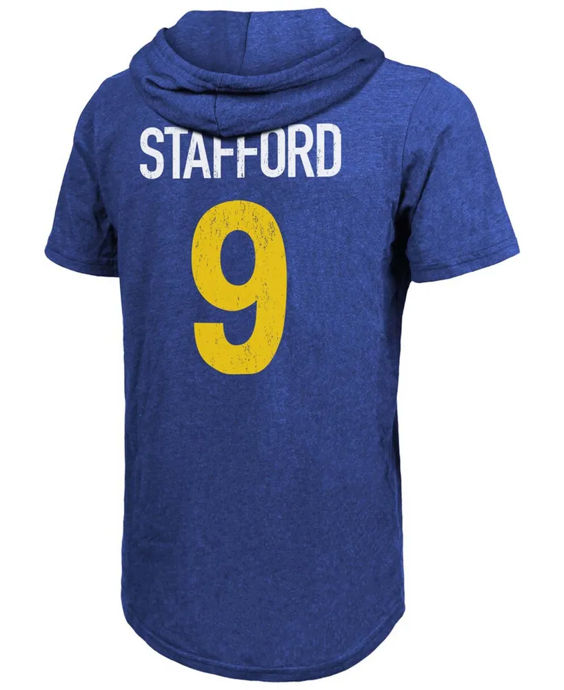 Men's Matthew Stafford Royal Los Angeles Rams Player Name Number Hoodie T-shirt