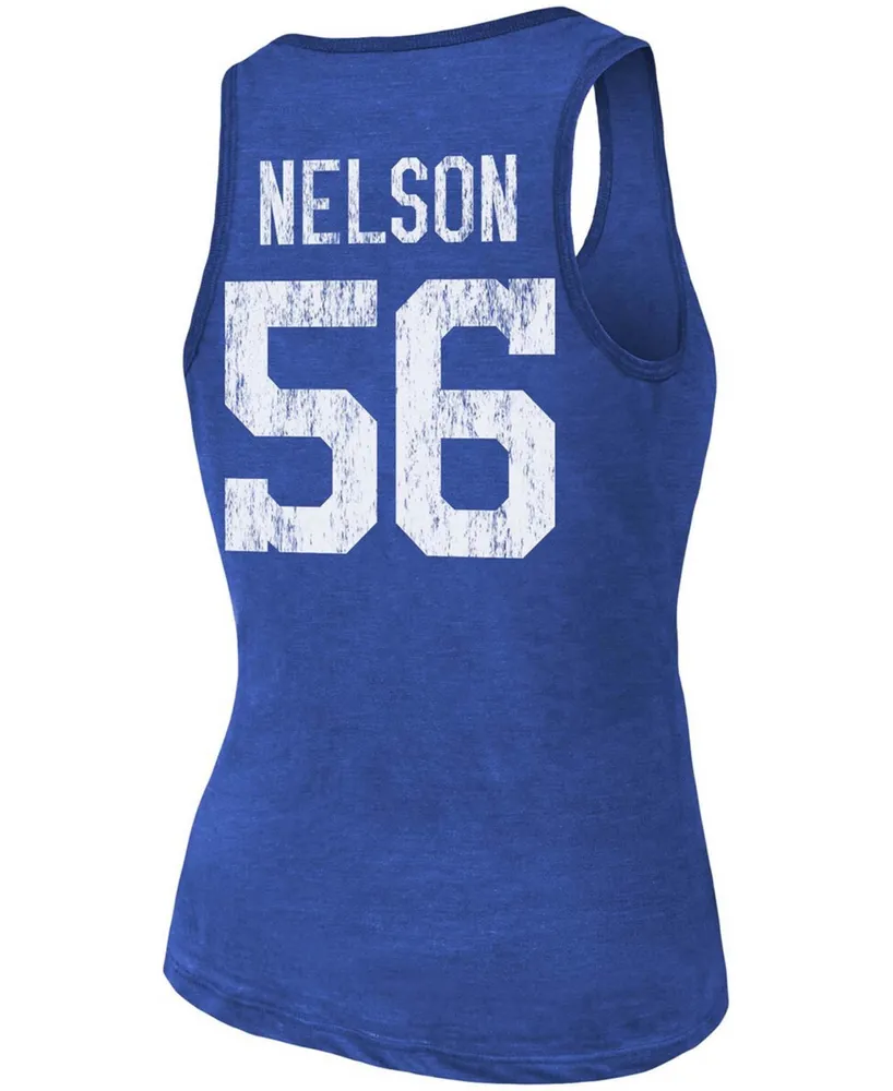 Women's Quenton Nelson Heathered Royal Indianapolis Colts Name Number Tri-Blend Tank Top