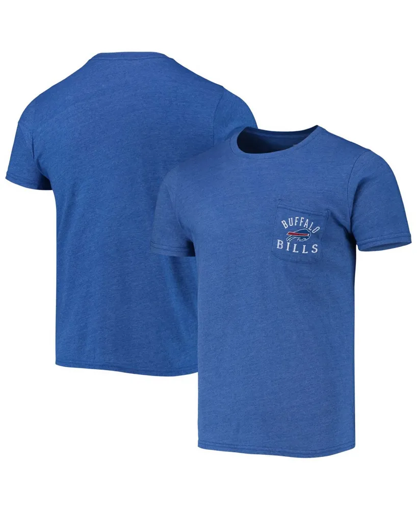 Men's Heathered Royal Buffalo Bills Field Goal Pocket Tri-Blend T-shirt