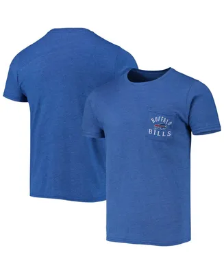 Men's Heathered Royal Buffalo Bills Field Goal Pocket Tri-Blend T-shirt