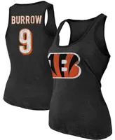 Women's Heathered Black Cincinnati Bengals Name Number Tri-Blend Tank Top