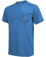 Detroit Lions Tri-Blend Pocket T-shirt - Blue