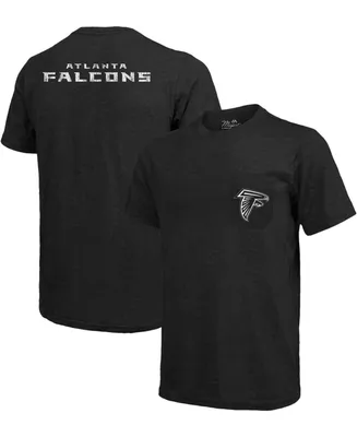 Atlanta Falcons Tri-Blend Pocket Heathered Black T-shirt