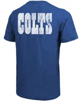 Indianapolis Colts Tri-Blend Pocket T-shirt - Heathered Royal