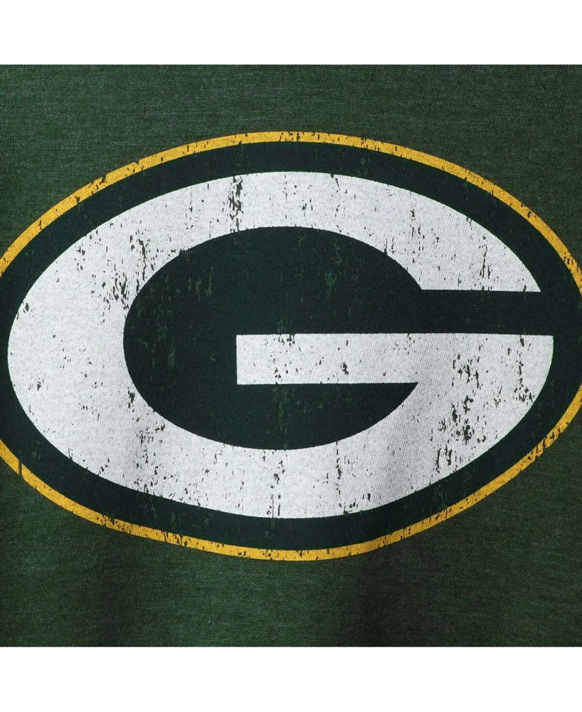 Men's Aaron Rodgers Green Bay Packers Player Name Number Tri-Blend Hoodie T-shirt