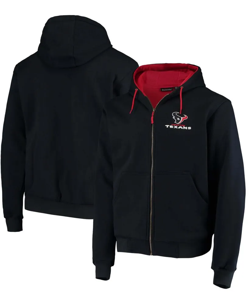 Men's Navy Houston Texans Craftsman Thermal Lined Full-Zip Hoodie