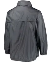 Men's Graphite Green Bay Packers Sportsman Waterproof Packable Full-Zip Jacket