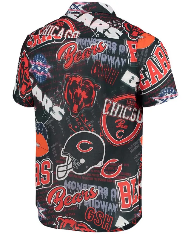 Men's NFL x Darius Rucker Collection by Fanatics Black Chicago Bears  Convertible Twill Long Sleeve Button