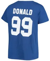 Women's Plus Aaron Donald Royal Los Angeles Rams Name Number V-Neck T-shirt