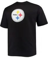 Men's Big and Tall T.j. Watt Black Pittsburgh Steelers Player Name Number T-shirt