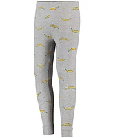 Big Boys Gray Los Angeles Chargers Long Sleeve T-shirt and Pants Sleep Set