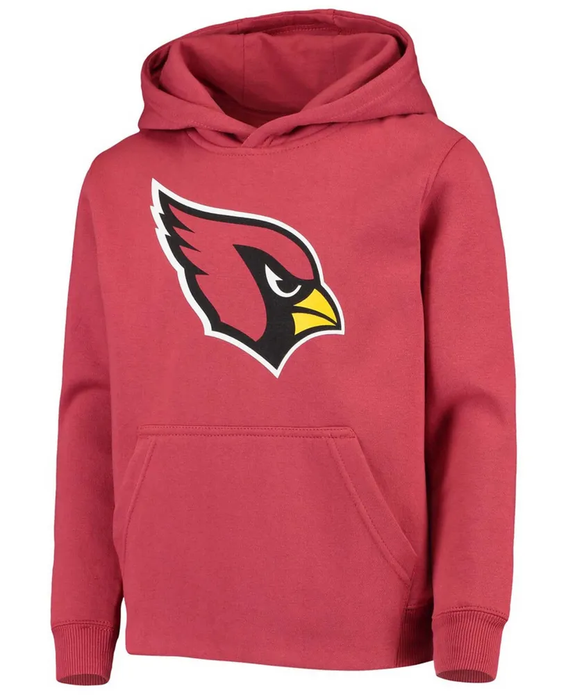 Big Boys Cardinal Arizona Cardinals Primary Team Logo Pullover Hoodie