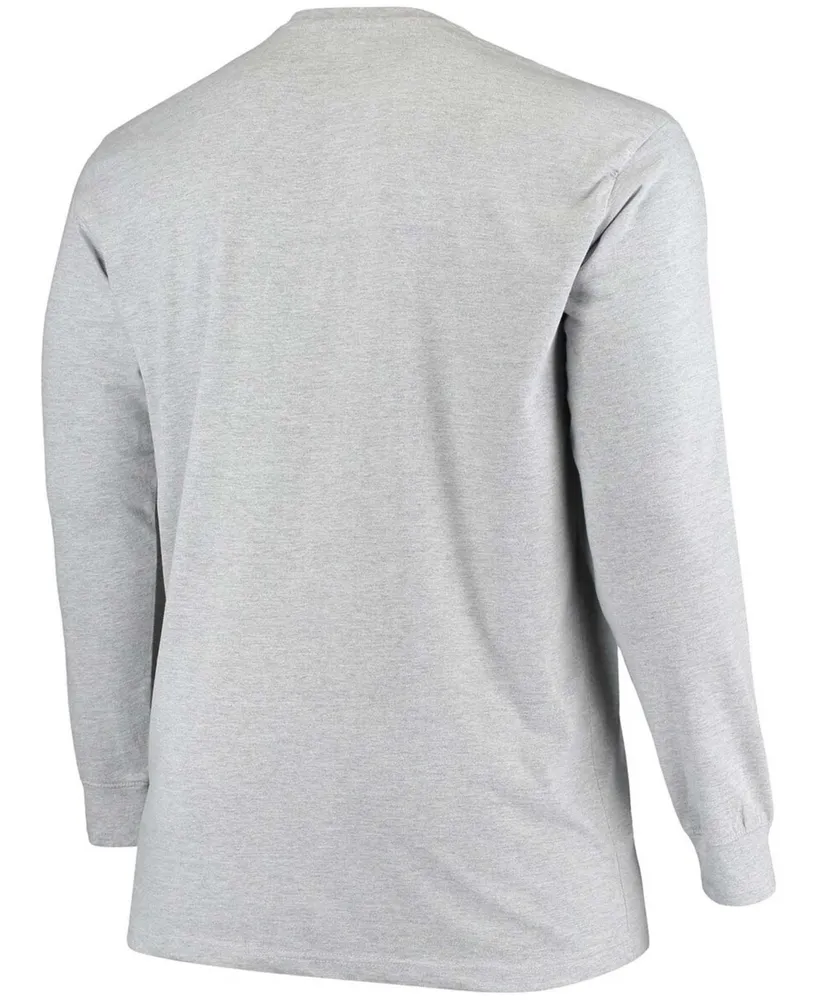 Men's Big and Tall Heathered Gray Atlanta Falcons Practice Long Sleeve T-shirt