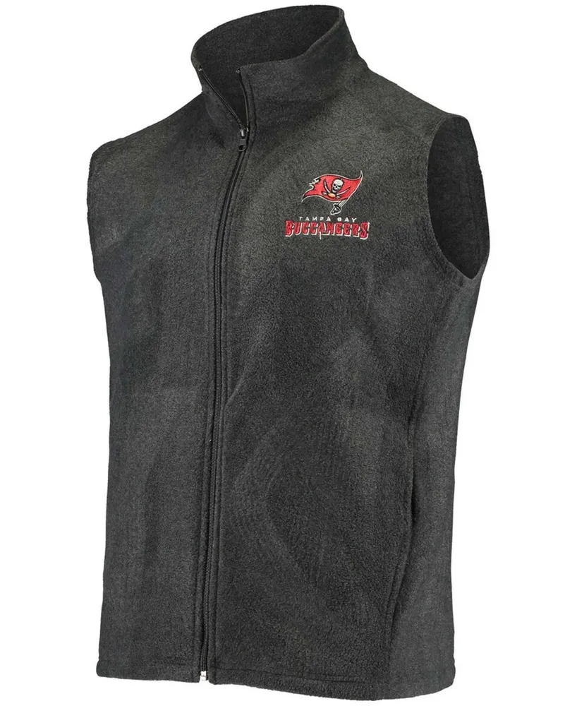 Men's Gray Tampa Bay Buccaneers Houston Fleece Full-Zip Vest