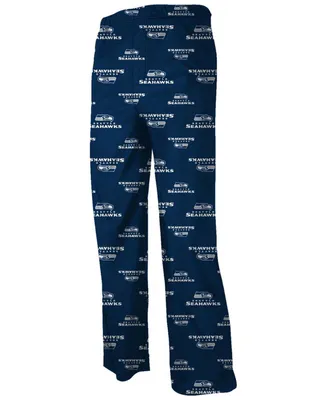 Big Boys College Navy Seattle Seahawks All Over Print Lounge Pants