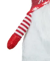 Glitzhome Fabric Christmas Gnome Shelf Sitter with Dangling Legs, 28.5"