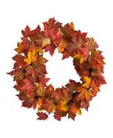 22" Maple Leaf Artificial Wreath