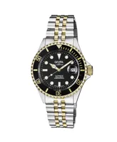 Gevril Men's Wall Street Two-Tone Stainless Steel and Ion Plating Swiss Automatic Bracelet Watch 43 mm - Silver