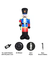 Glitzhome Lighted Inflatable Nutcracker Decor