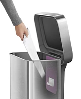 simplehuman Brushed Stainless Steel 45L Step Trash Can