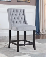 Newport Upholstered Bar Chairs with Tufted Back, Set of 2