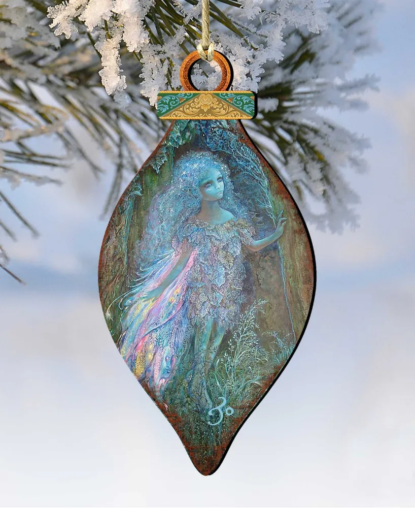 Designocracy 2 Piece Forest Fairy Wood Ornament Set