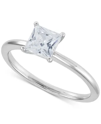 Grown With Love Igi Certified Lab Grown Diamond Princess-Cut Solitaire Engagement Ring (1 ct. t.w.) in 14k White Gold