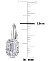 Lab-Created Moissanite Leverback Earrings (4/5 ct. t.w.) in Sterling Silver