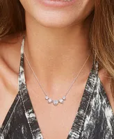 Lab-Grown Moissanite Graduated Five Stone 18" Statement Necklace (2-1/2 ct. t.w.) in Sterling Silver