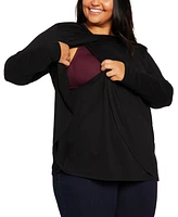 Motherhood Maternity Plus Size Crewneck Nursing T-Shirt