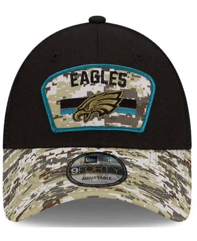 New Era Men's Black Philadelphia Eagles Illumination Golfer Snapback  Trucker Hat