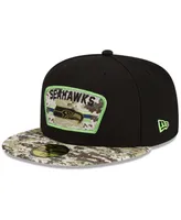 Men's Black-Camouflage Seattle Seahawks 2021 Salute To Service 59FIFTY Fitted Hat - Black