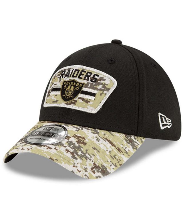 Men's Black-Camouflage Las Vegas Raiders 2021 Salute To Service 39THIRTY Flex Hat - Black