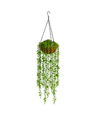 3' Eucalyptus Artificial Plant in Hanging Basket