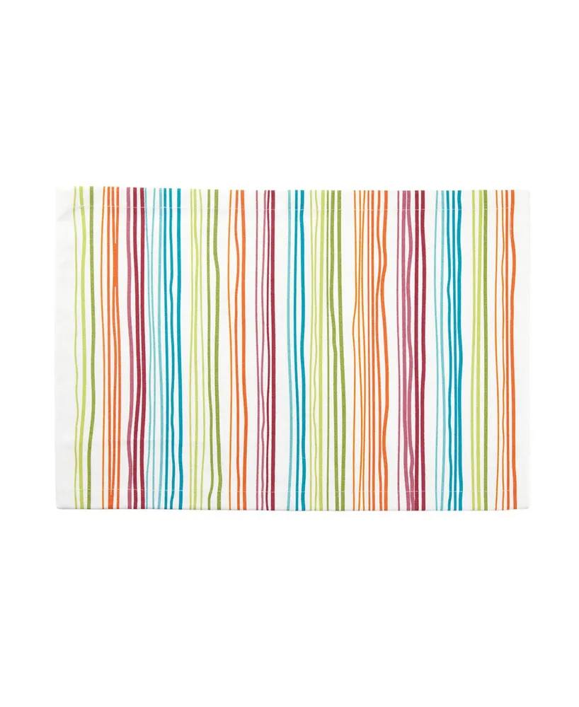 Rainbow Stripe Placemat Set, 4 Piece